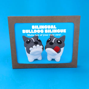 Make Your Own Bilingual Bulldog! Each kit makes two little Bulldogs.